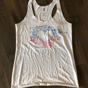 Barre3 grey soft tank top Medium